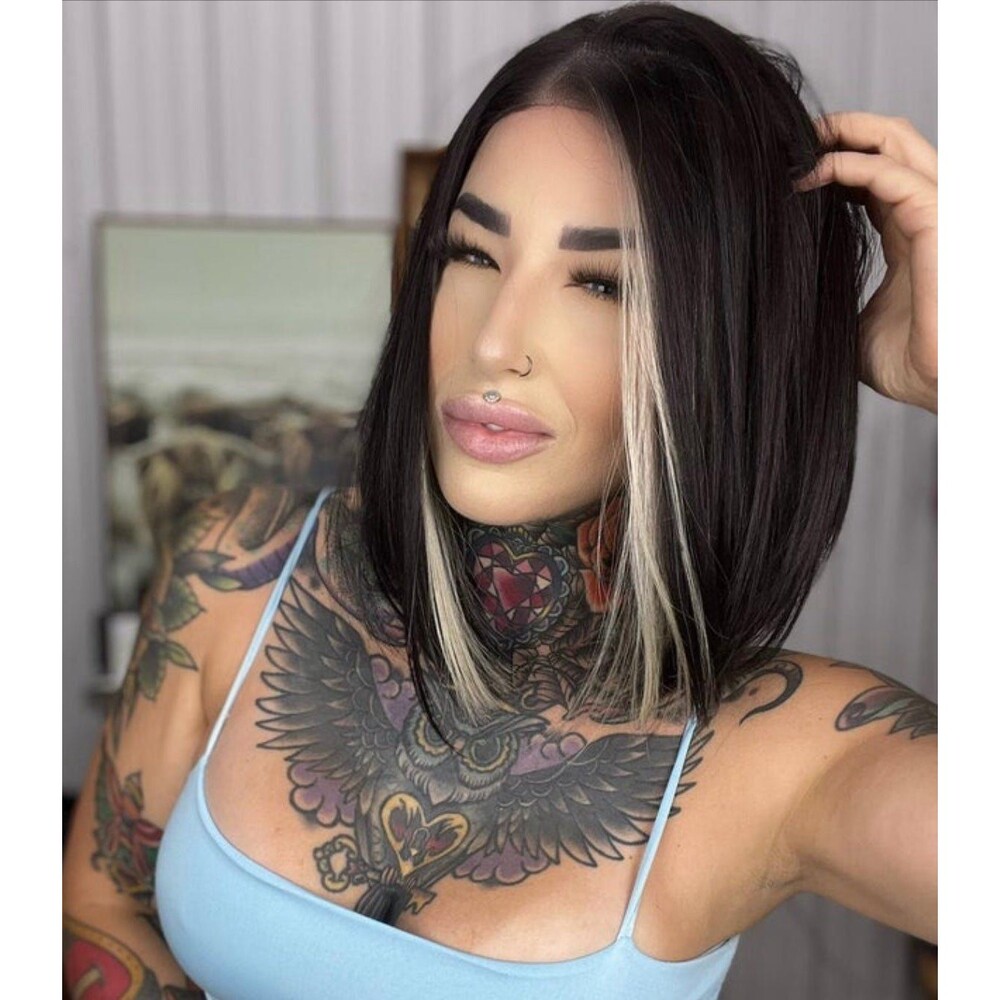 Rebel Gypsy “ Feeaky friday”Human hair blend fully free parting wig